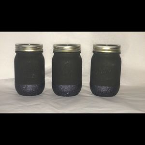 Black mason jar